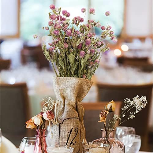 CISDUEO Dried Pink Globe Amaranth Flowers Bouquet