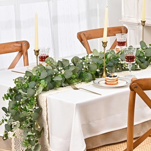 Dolicer 4 Pack 6FT Artificial Eucalyptus Garland