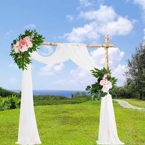 AitnWoy Artificial Wedding Arch Flowers Kit 2PCS Dust Rose