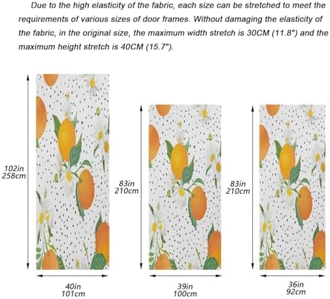 Susiyo Tropic Fruits Leaves Daisy Flowers Christmas Door Cover 32x79