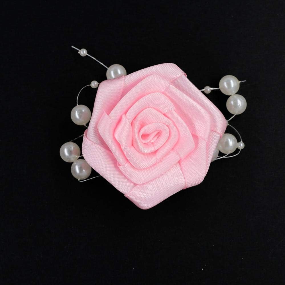 Banlardk Silver Rose Artificial Flower Boutonniere for Men Wedding Ceremony XH521