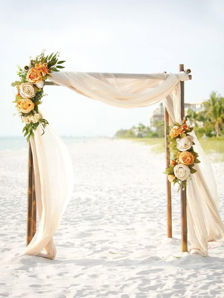 Faux Flower Swag Set of 2 Artificial Flowers for Wedding Ceremony