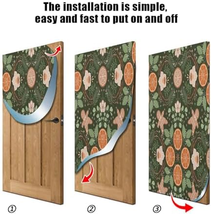 Susiyo Winter Food Botanical Spices Halloween Door Cover 32x79 In