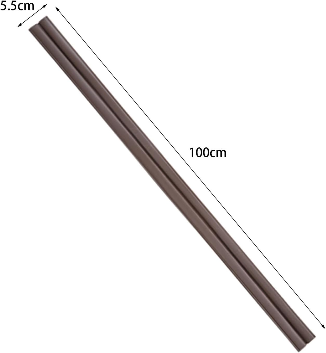 MagiDeal Door Bottom Seal Strip 100cm Brown