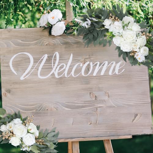 PATIKIL Red Artificial Rose Wedding Arch Flowers 2Pcs