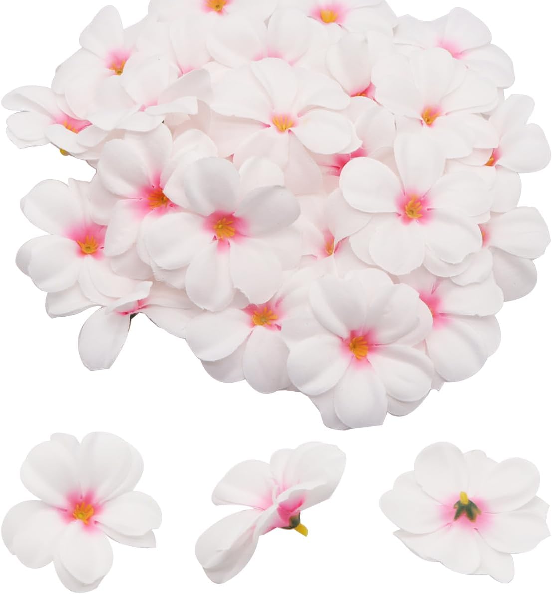 FZBNSRKO 100 Pcs 28 Artificial Plumeria Flower Heads