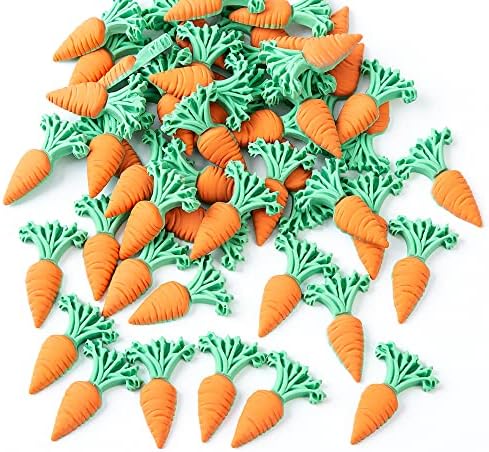 Mini Artificial Carrot Decorations 50 Pack for Easter Party