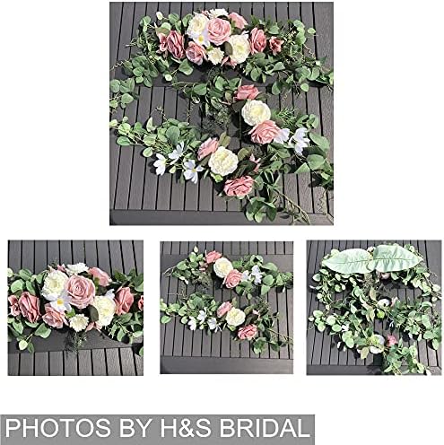 3 Pcs Wedding Arch Flowers Set White Rose Decor