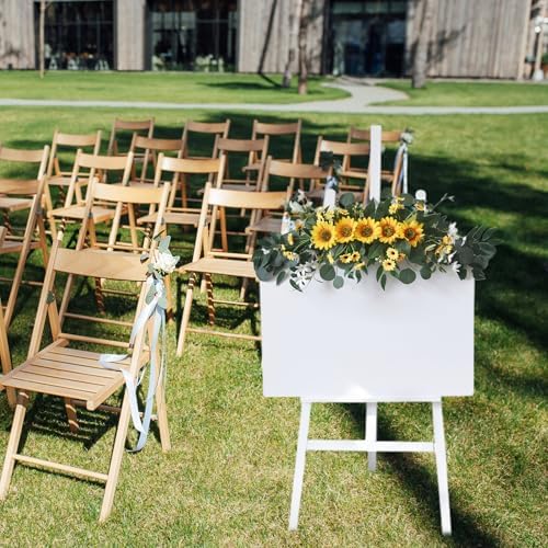 MSUIINT 30 Inch Artificial Wedding Arch Flowers