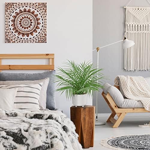 Hollyone Artificial Palm Plant in White Ceramic Pot
