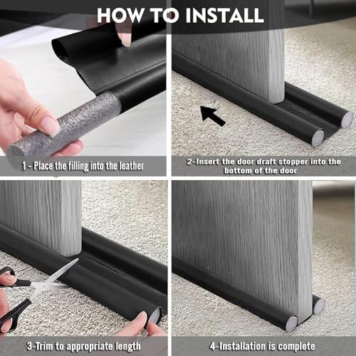 Brown Under Door Draft Stopper for Energy Efficiency
