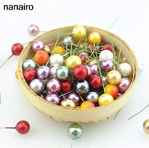 MountRuby Silver Artificial Flower Stamens Set 400pcs