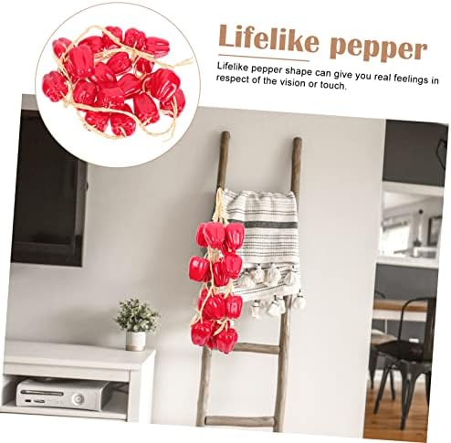 Vaguelly Artificial Pepper Pendants 5Pcs Farmhouse Decor