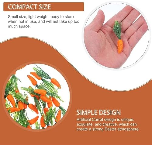 GLEAVI 180pcs Artificial Carrots for Decorations