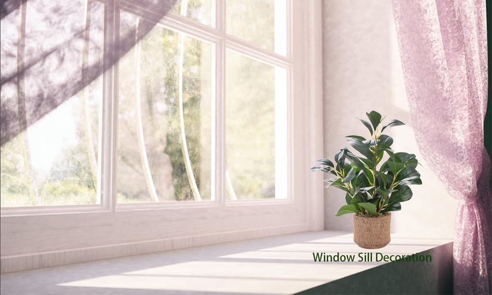 126 Inch Realistic Fake Ficus Plant in Brown Ceramic Vase