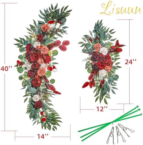 Boho Wedding Arch Artificial Flower Swag - Pack of 2