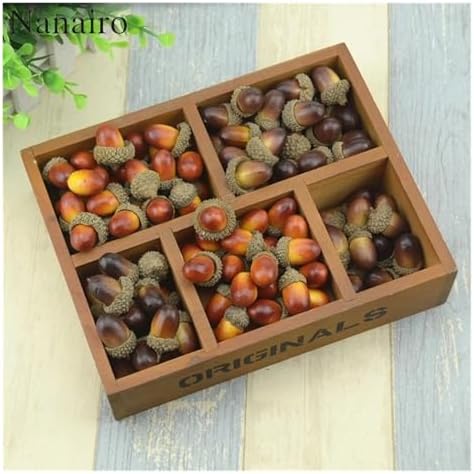 20pcs 3cm Acorns Artificial Foam Flowers for Decorations