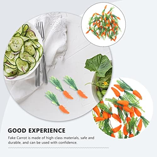 60Pcs Lifelike Carrot Ornaments for Easter Party Decor