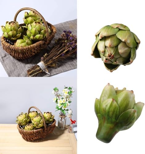 4Pcs Artificial Artichoke Vegetables for Home Decor
