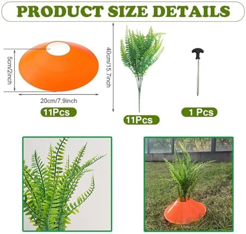 11 Set Fake Carrots DIY Decor Yard Stake