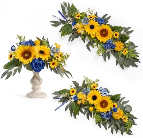 TINGE TIME 2pcs Artificial Flower Candelabras for Wedding Decor