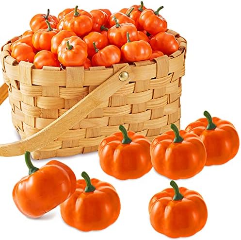WILLBOND Artificial Mini Pumpkins 50 Piece Set