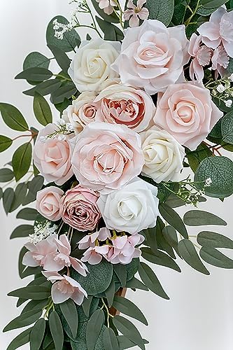 Pink Ivory Artificial Wedding Flower Set of 2 for Welcome Arch