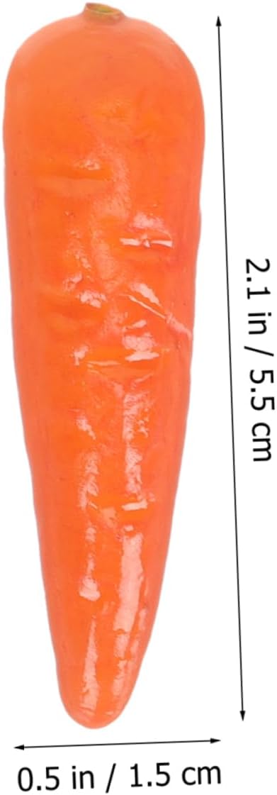 PRETYZOOM 60pcs Realistic Artificial Carrot Decorations