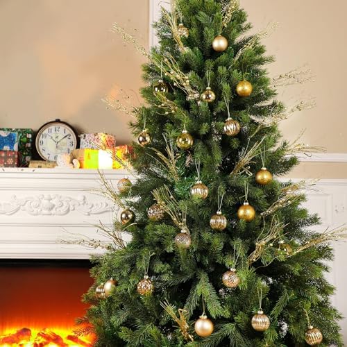 Yunlly 24 Pcs Glitter Christmas Tree Filler Decorations 1