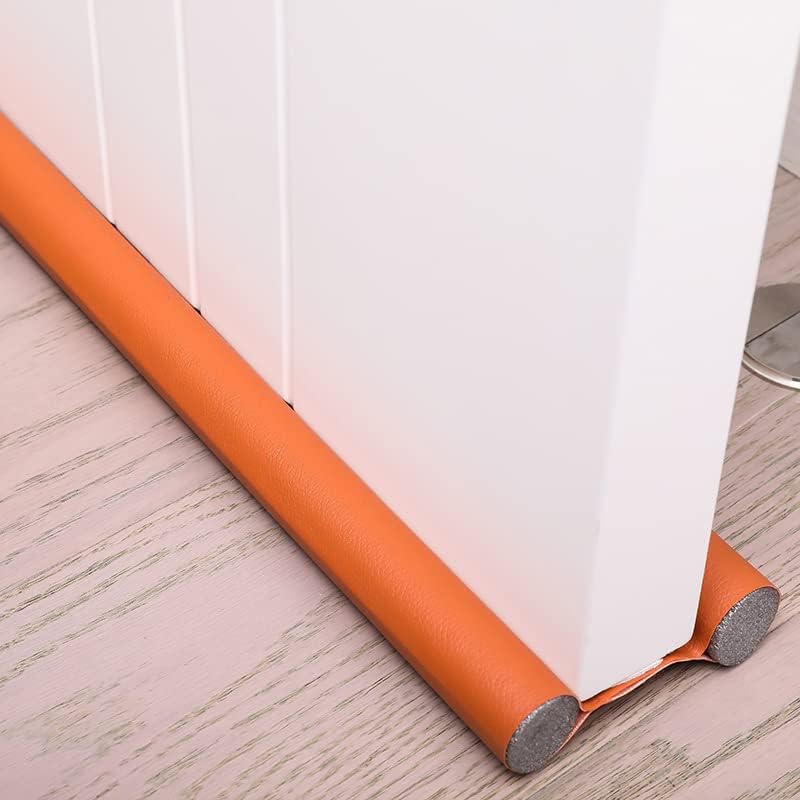 Flexible Draft Stopper for Under Door Weather Protection Orange