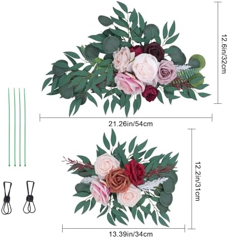 Elegant Artificial Flower Swag Wedding Welcome Sign Decor