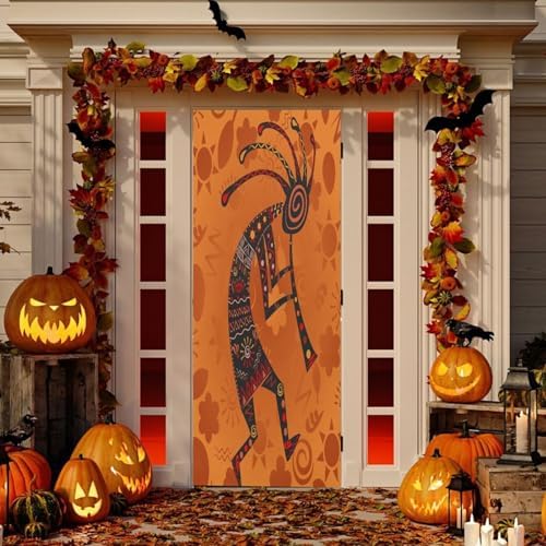 Susiyo African Ancient Deity Halloween Door Cover 32x79 in