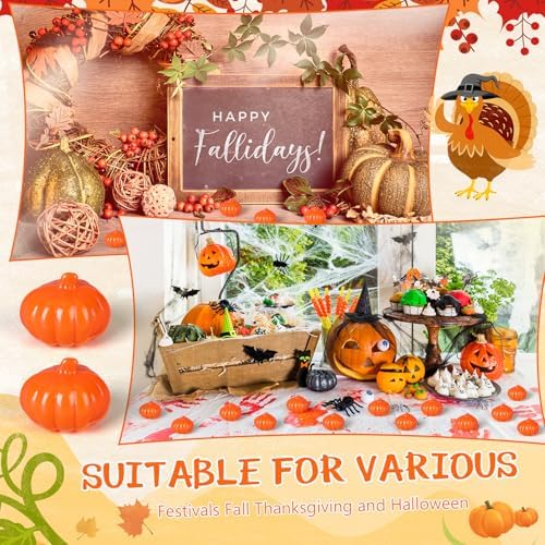 120 Pcs Artificial Mini Fall Pumpkins Decorations