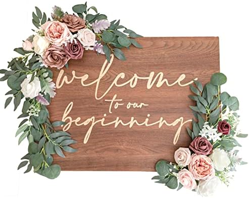 Lookein Artificial Flower Swag Set for Wedding Welcome Sign