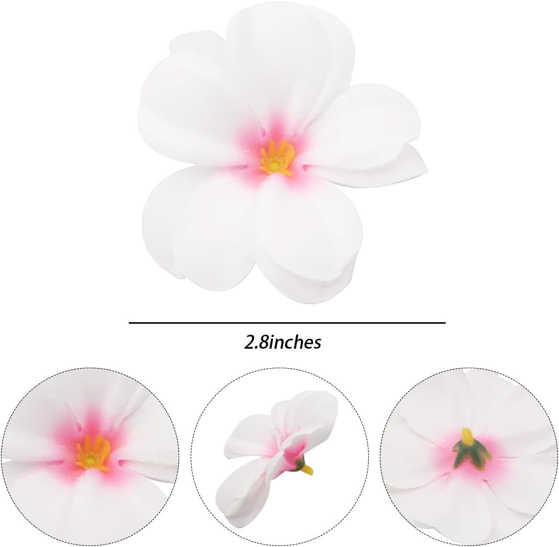FZBNSRKO 100 Pcs 28 Artificial Plumeria Flower Heads