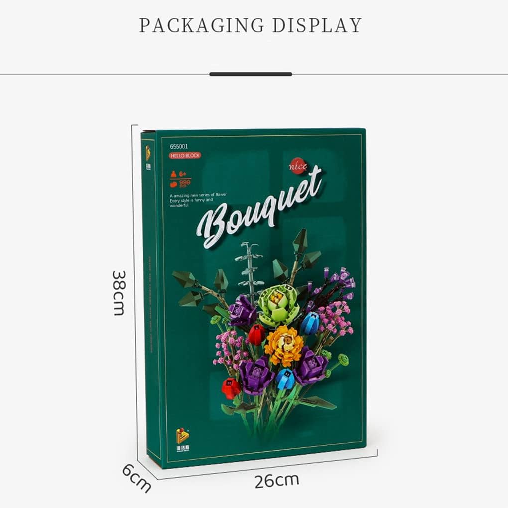 Home Decor Artificial Flowers Bouquet Building Set