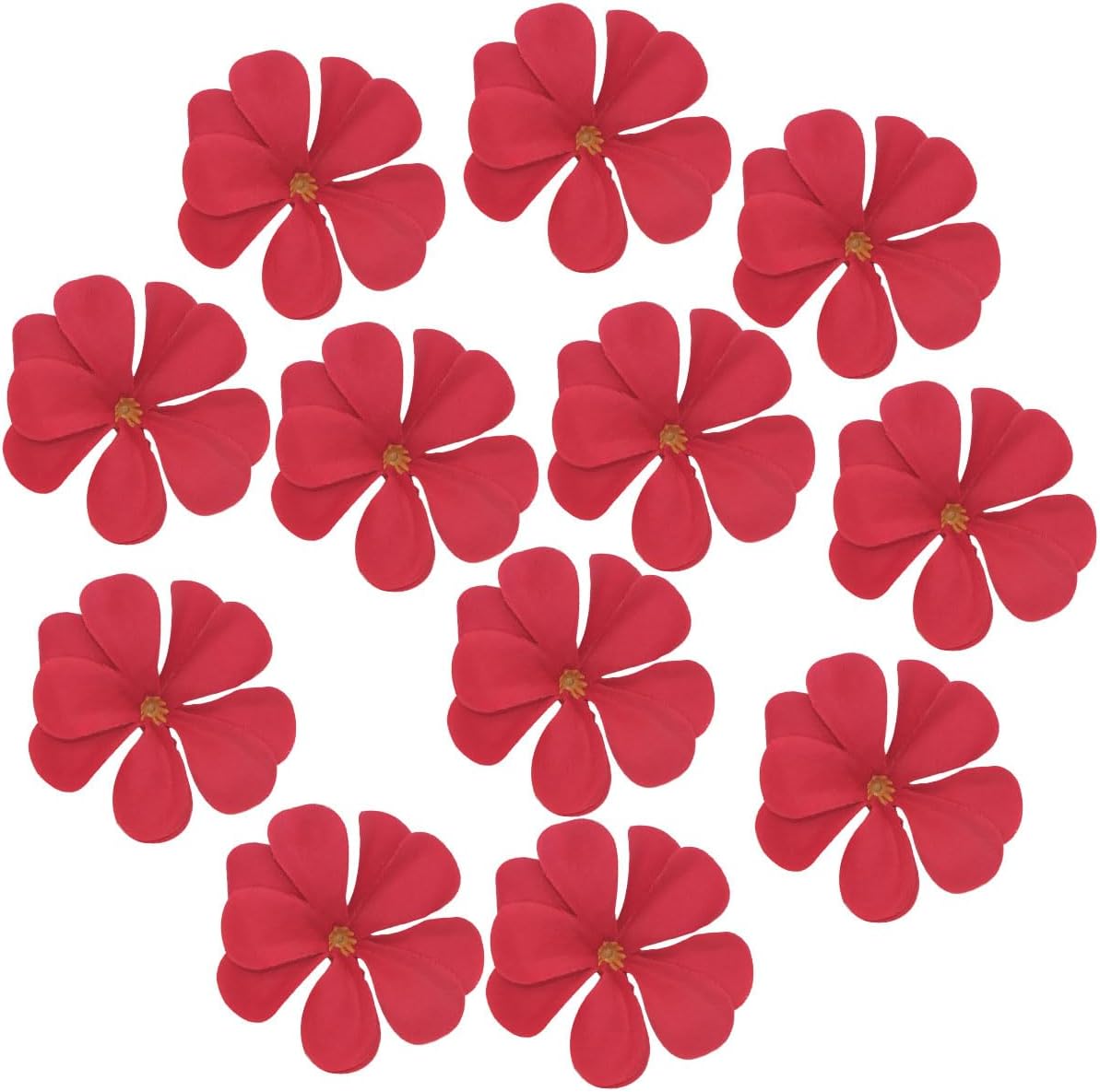 100 Pcs 28 Inch Red Artificial Plumeria Flower Heads