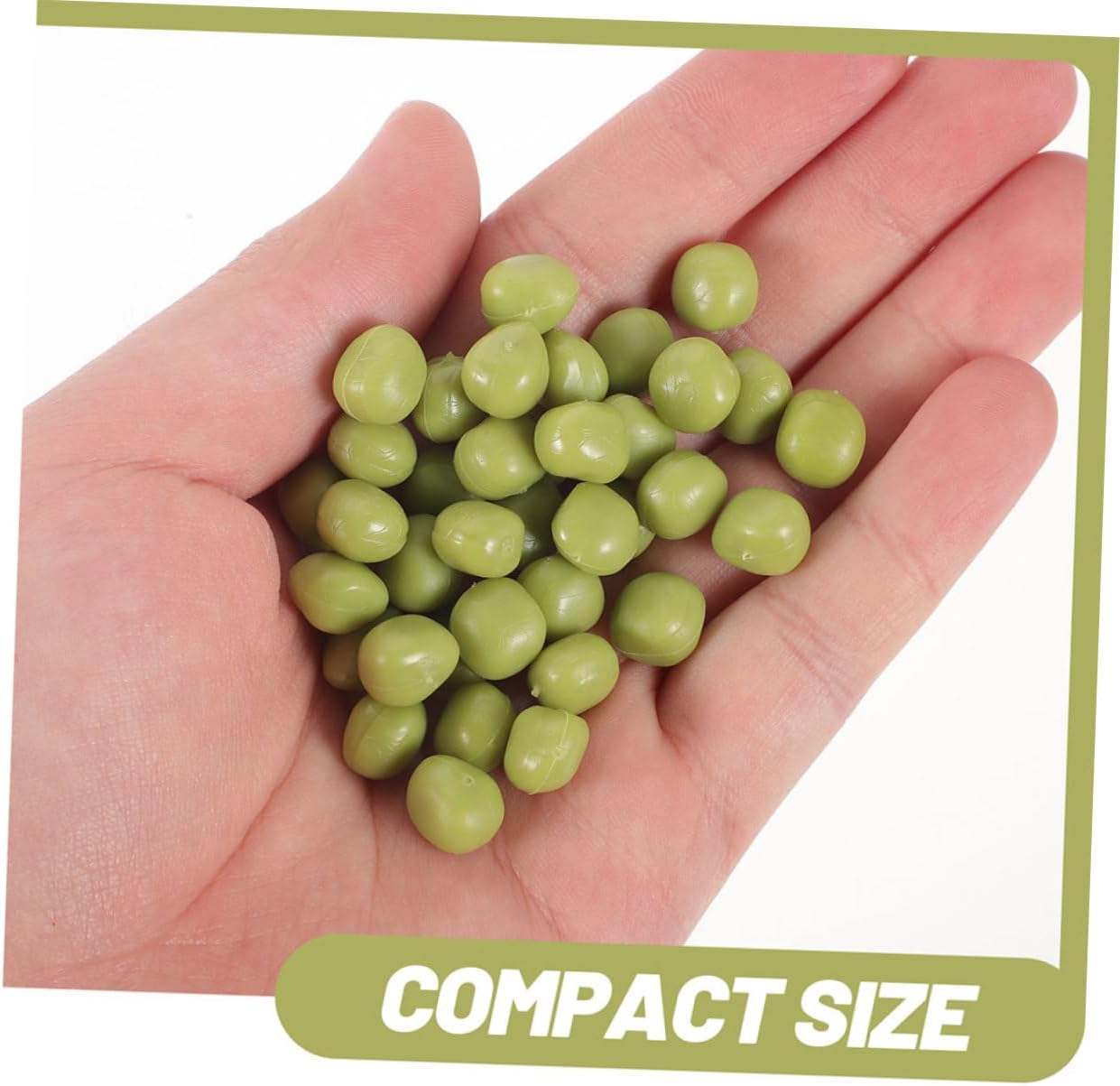 PRETYZOOM 50pcs Lifelike Fake Plastic Peas Decor Prop