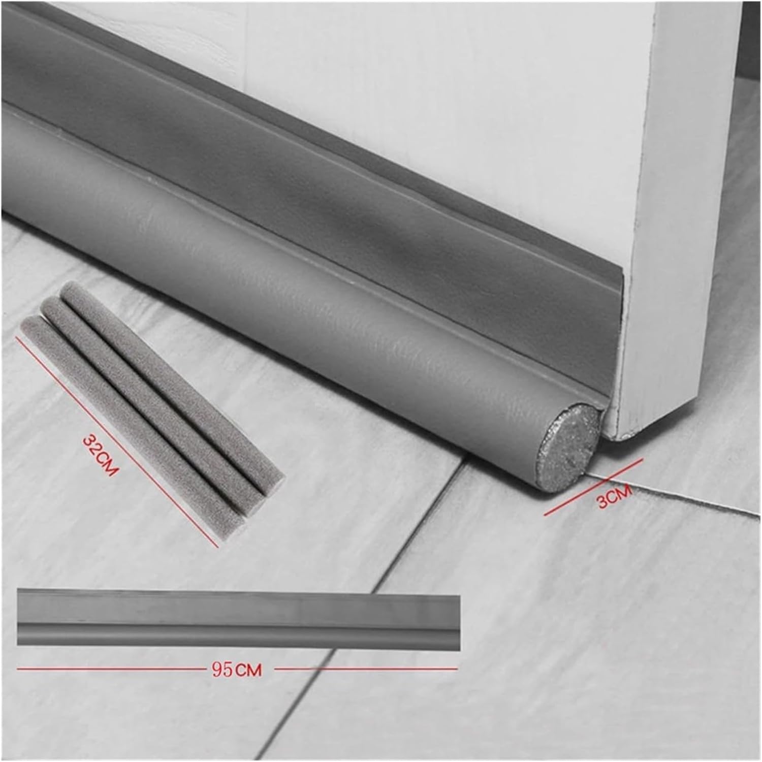 Brown Door Bottom Seal Strip Draft Stopper Guard