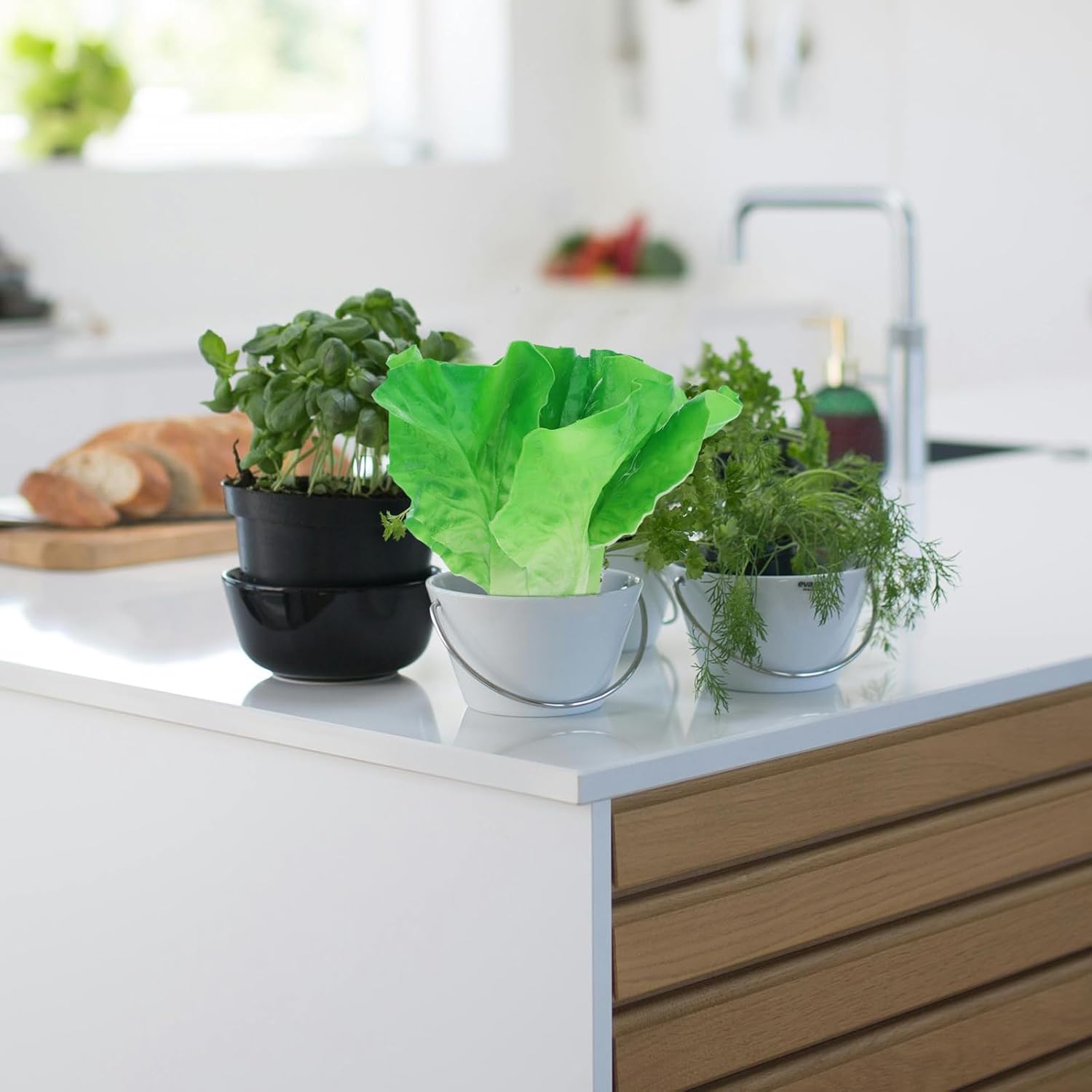 LUOZZY 2pcs Artificial Lettuce Decor for Kitchen