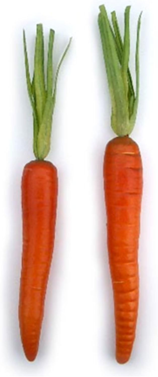 VISOFO Artificial Carrots Decorative Green Leaf Top Bag of 12