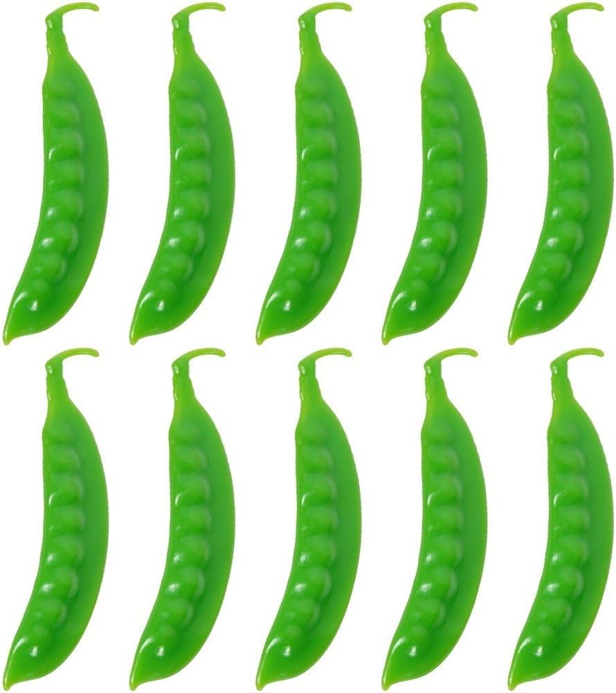 10 Pcs Realistic Artificial Green Peas Decor Prop