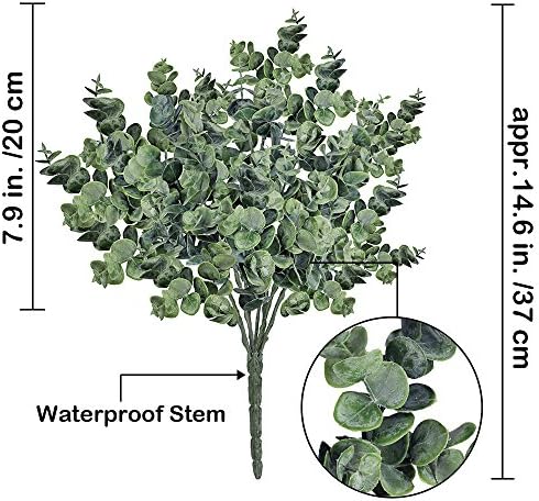 Supla 3 Pcs Realistic Grey Green Eucalyptus Bushes