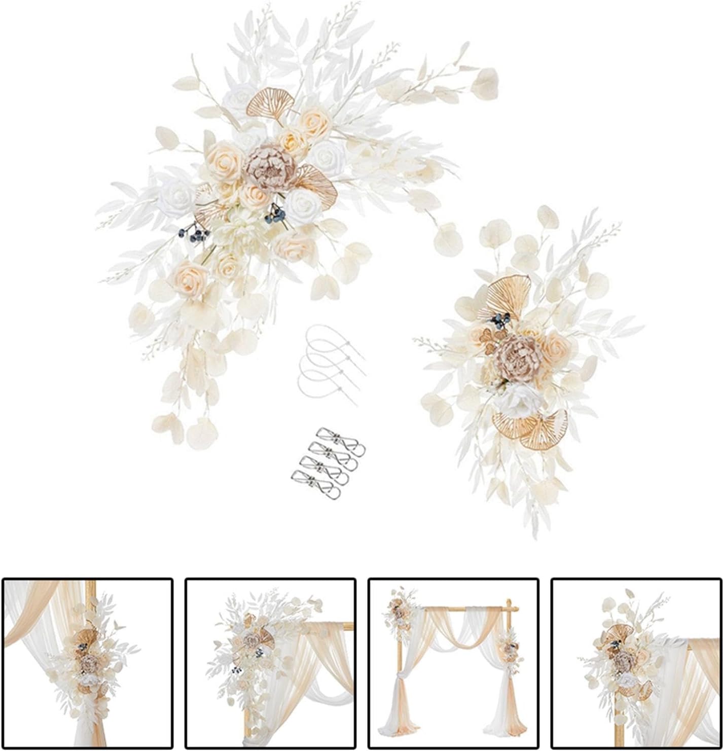 Amagogo 2X Wedding Arch Artificial Flower Swag Decor
