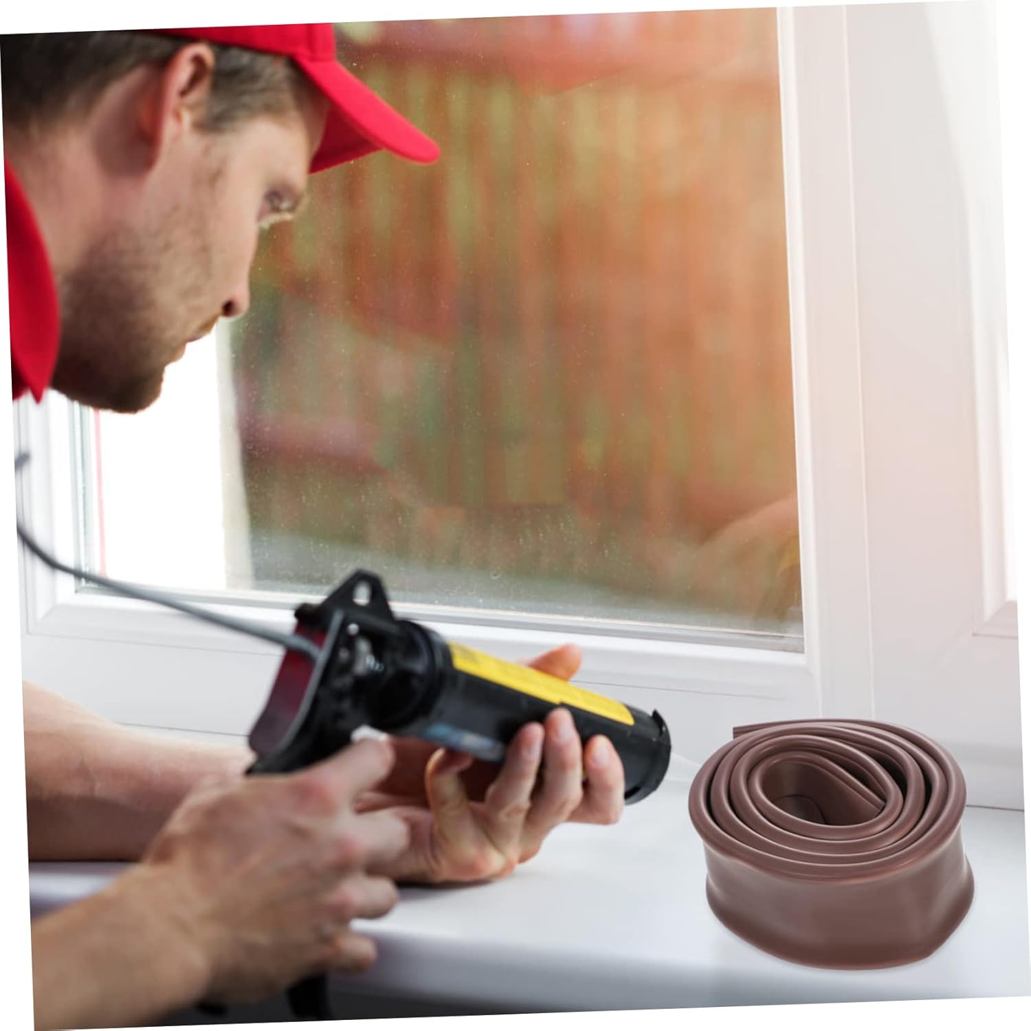 RORPOIR Rubber Door Seal Strip Draft Stopper Under Door Gaps Blocker