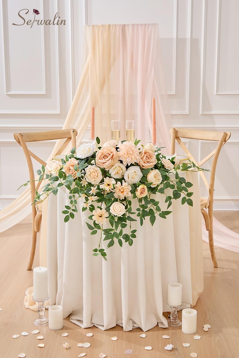 Serwalin Artificial Flowers Set for Wedding and Party Decorations