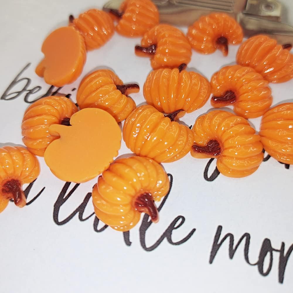 100 Pieces Mini Artificial Resin Pumpkins for Fall Decor