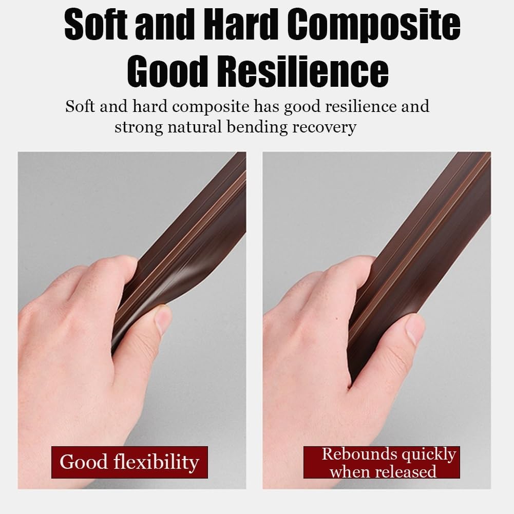 Weather Stripping Door Seal Strip with Self-Adhesive Backing 05x2m Beige