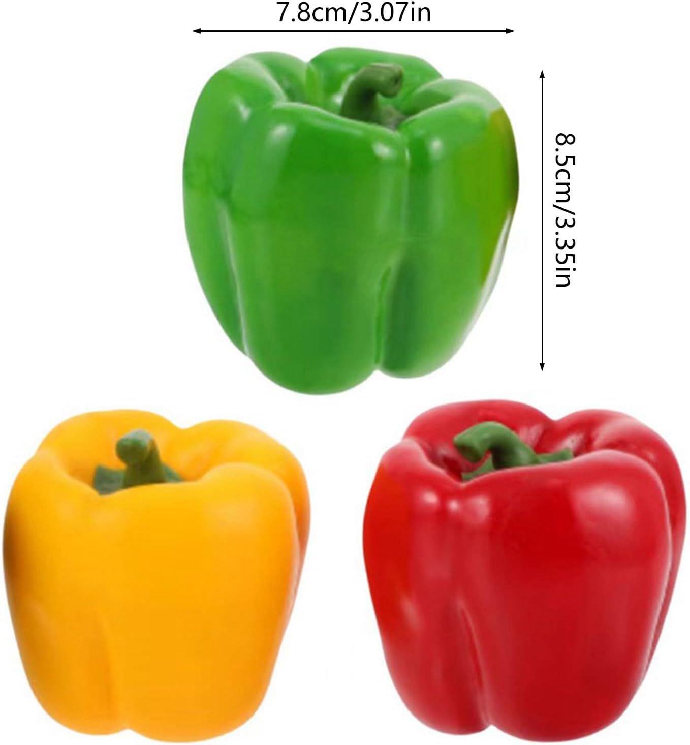 3pc Realistic Artificial Vegetable Skewers for Kitchen and Educational Use
