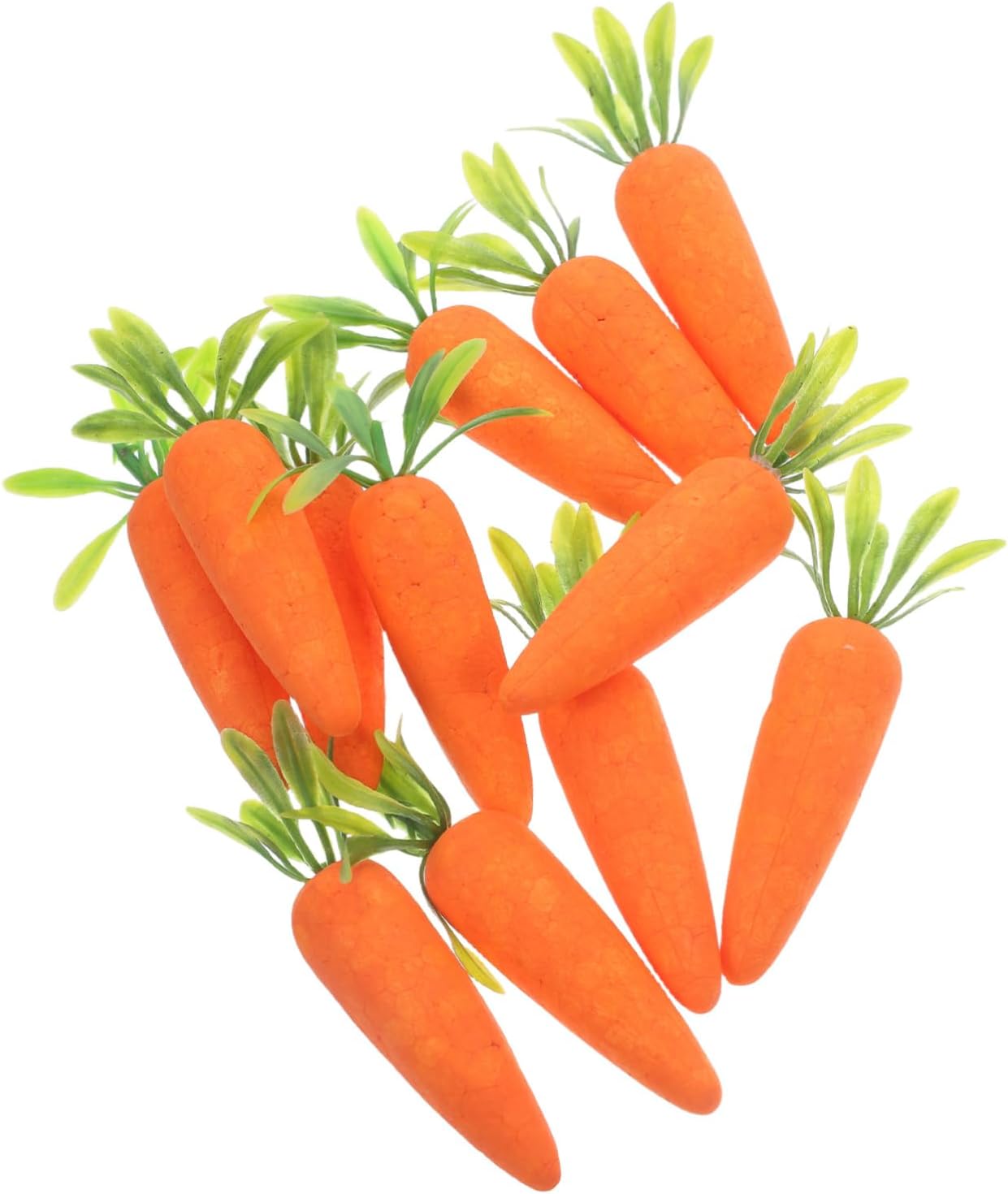 Easter Carrot Basket Decor 12pcs Fake Plastic Carrots